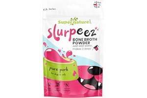 SUPERNATURE PET Supernature Bone Broth Powder 60g | 100% Pure Single Protein Pork for Dogs & Cats, Food Topper for Picky Eaters, Enrichment, Collagen, Joint & Gut Health | Manufactured in the UK
