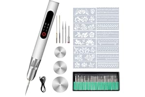 LMYSUFI USB Elektrischer Gravierstift Kabellose, Multifunktionaler Tragbare Elektrischer Mini Gravierwerkzeugsatz, 3 Gang Geschwindigkeit Anpassung DIY Gravierstift für Schmuck, Holz, Glas, Metall, Keramik
