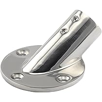 OPIOL QUALITY Relingfuß 90° Edelstahl A4 - 22mm Für Bootsgeländer & Sonnensegel