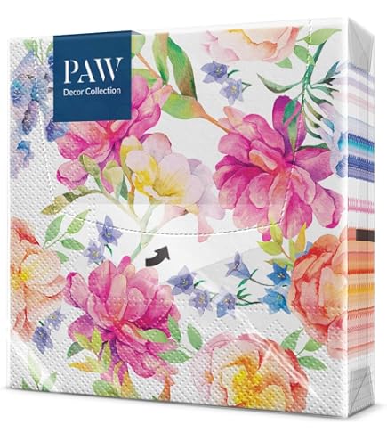 20 Tovaglioli Di Carta Floreali Primaverili – 33x33 Cm – 3 Strati, FSC, Per Decorazione Tavola E Decoupage - 4
