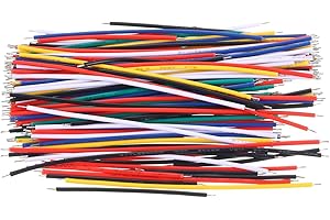 PATIKIL Kit de Cables de Alambre Sólido de Calibre 24 AWG, 130Pcs, Recubierto de PVC, Pre-Estañado, Cable Eléctrico de Cobre para Proyectos Electrónicos