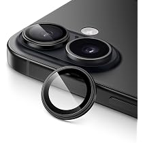Protecteur D'objectif JETech Pour IPhone 15 Et IPhone 15 Plus - Verre Trempé 9H, Anneau Métallique, Ajustement Invisible - Compatible Avec La Plupart Des Coques - 8