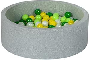 VELINDA Piscina Infantil para niños de Bolas Pelotas 200 Piezas (Colores de Bolas: Perla, Amarillo, Verde, Verde)