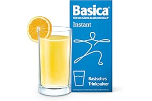 ‎BASICA Basica® Instant Basenpulver mit fruchtigem Orangengeschmack zum Auflösen in Wasser | für eine normale Säure-Basen-Balance | vegan | laktosefrei | verschiedene basische Mineralien | 300 Gramm
