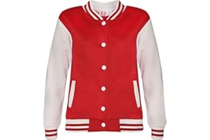 A2Z 4 Kids Baseball Kontrast Jacke Varsity Stil Mantel B.B Steh Kragen Lang Ärmel Sport Activewear Neu Casual Mode Unisex Mädchen Jungen Alter 2-13 Jahre