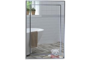 Neue Design Mood Rectangular Bathroom Mirror Wall Mounted, Double Layer of Glass, Modern & Stylish with Contemporary Bevelled Edges (70cm x 50cm)