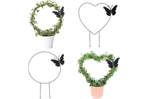 2Pcs Garden Trellis for Indoor Plant, Keilend Solid Metal Trellis for Potted Plants