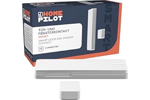 HOMEPILOT Tür- und Fensterkontakt smart, Funksensor zur Fensterüberwachung für mehr Sicherheit & Energieeffizienz, Einbau in Fensterrahmen möglich (Smart Home App via Gateway premium), Weiß