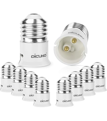 2x B22 Auf E27 Sockeladapter, 95 Mm, Aus Feuerfestem PBT Und Metall, Max. 200 W