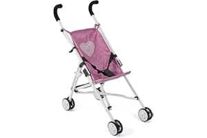 BAYER CHIC 2000 Poussette pour poupée Roma, Mini Buggy, Jean, Rose