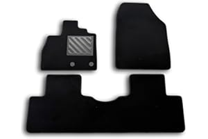 MTC AUTOMOTIVE Tapis Renault Scenic IV- Grand Scenic IV à partir de 2017 - sur mesure, antidérapant, talonnette en caoutchouc renforcée, boutons de fixation