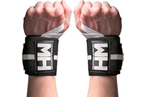 Weightlifting House Weightlifting Wrist Wrap Wrist Support & Strength for Olympic Weightlifting and Powerlifting 18' Wrist Wraps