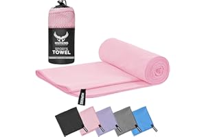 Mupkins Microfiber Gym Towel - 40x80cm Active Sports Towel, Lightweight Quick Dry Towel - Ideal for Gym Training, Yoga, Cycling, Running, Camping & Hiking (Pink)