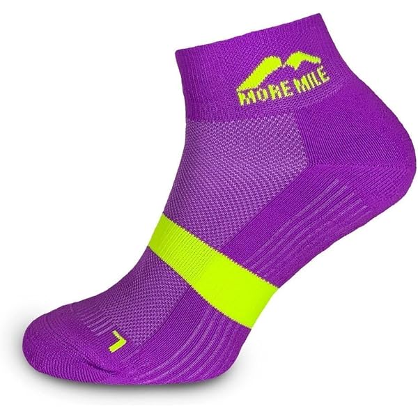 More Mile Challenger Cushioned Calze Da Corsa Donna – Rosa, Taglia 2-5, Con Coolmax, Imbottite, Destra E Sinistra