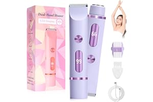 RoserRose Tondeuse Maillot Femme, Rasoir 2-en-1 à double tête pour femmes, Bikini trimmer pour femmes zone intime avec étanchéité IPX7, écran LCD - Chargement Type-C