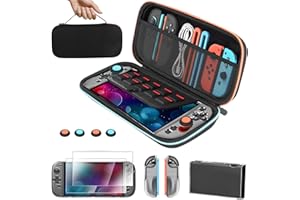 EXSIVEMY Custodia per Nintendo Switch 2 (2025) Set di Custodie Protettive con Cover in TPU per Joycon Switch 2, Grande Capacità di Archiviazione, Custodia Protettiva con Custodia per 10 Giochi