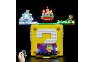 cooldac Light Kit for Lego Super Mario 64 Question Mark Block 71395 Building Set, Remote Control Version Lighting Kit Compatible with Lego 71395 (Lights Only,No Model)