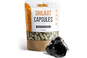 NUTRI-THINGS Shilajit Capsules | 60 Capsules | 1000mg Per Serving | Contains Fulvic Acid | 100% Pure Extract from Shilajit Resin