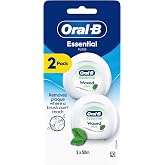 Oral-B Essential Floss 2 Rulo Mumlu Diş İpi Dar Alanlar i&ccedil;in Yırtılmaya Dayanıklı Nane 2 x 50 m