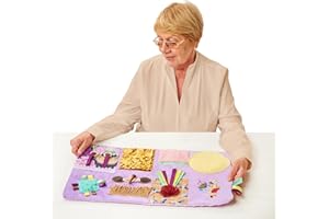 ODOXIA Coperta Sensoriale Per Demenza Senile | Attività Calmanti E Rassicuranti Anziani | Prodotti Demenza Senile Per Anziani | Fidget Blanket | Ideale Per Alzheimer, Demenza, Asperger, Autismo, Ansia