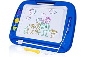 SGILE Duża tablica magnetyczna - kasowalna tablica do pisania Kolorowe gryzmoły Magna Podkładka do pisania Zabawki edukacyjne dla dzieci Dzieci Małe dzieci, 41,5 × 32,5 cm