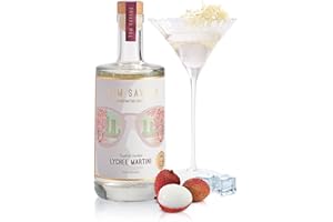 Tom Savano Artisan Cocktails, English Garden Lychee Martini, Lychee Liqueur with Vodka and Dry Italian Vermouths, Premium Handcrafted Cocktail, 19.5% ABV, 5 Servings, 500ml