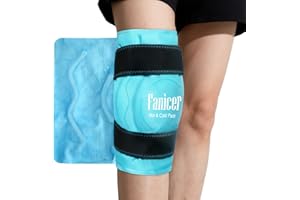 LureLuxe Borsa Ghiaccio Ginocchio, Tutore ginocchio, Tasca di Ghiaccio Ginocchio Riutilizzabile, Facili da utilizzare borsa ghiaccio, per uomo o donna