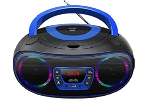 Radio-CD MP3 Denver Electronics Bluetooth LED LCD Bleu Noir/Bleu