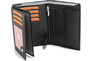 Fa.Volmer Portefeuille pour Homme en Real Cuir 12,5 x 9,5 x 2 cm Blocage RFID Noir