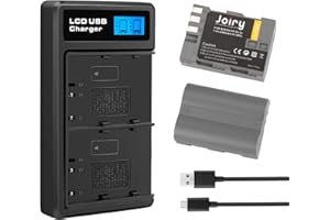 JOIRY 2 X EN-EL3E Ersetzt Akku und Dual Ladegerät Kompatibel mit Nikon D50, D70, D70s, D80, D90, D100, D200, D300, D300S, D700 D900 Digital Cameras (Type B)