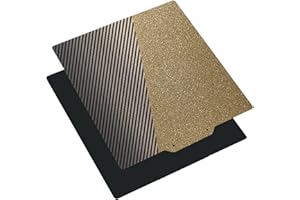 TIOPY Plaque PET+PEI Double Texture 235x235mm, Imprimante 3D PET+PEI Plaque d'Impression en Acier à Ressort sans Base Magnétique pour Ender 3/Ender 3 Pro/Ender 3 V2/Ender 5/Ender 5 Pro