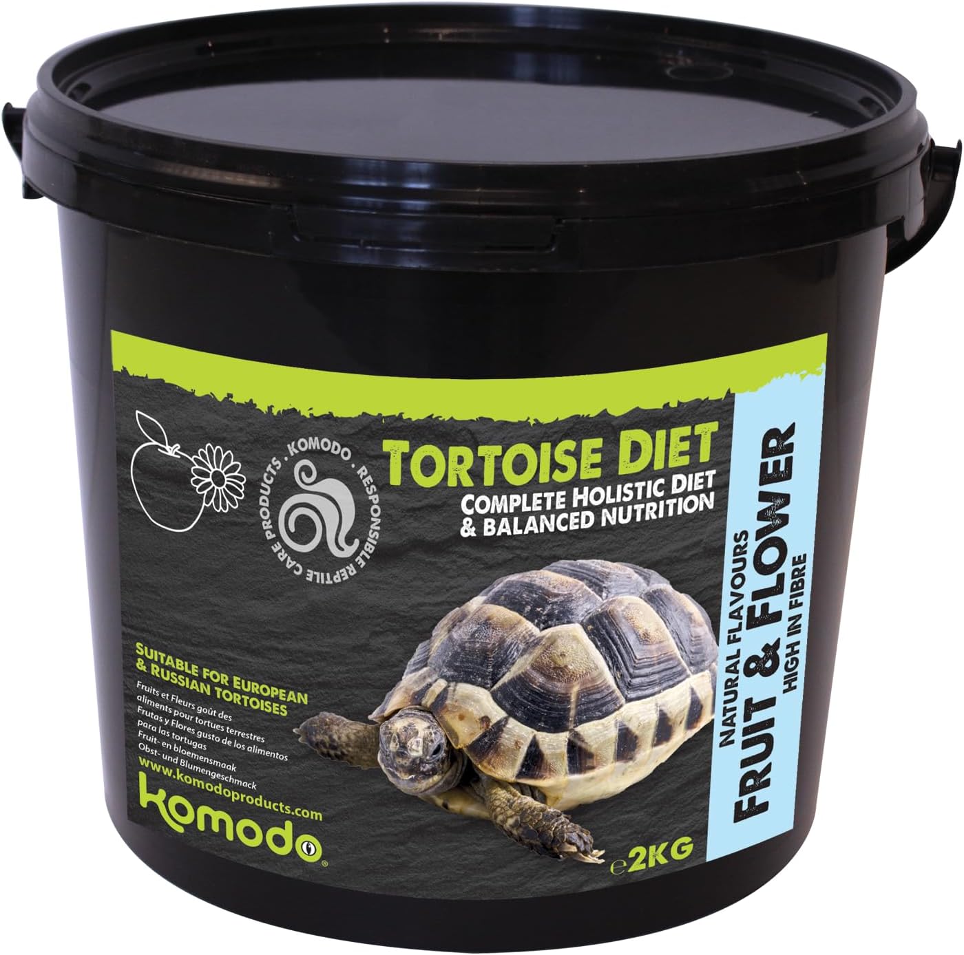 Komodo Complete Holistic Tortoise Diet Fruit and Flower 2 kg tub