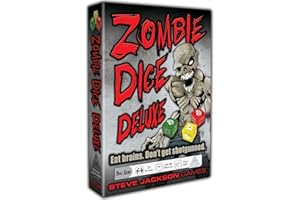Steve Jackson Games | Zombie Dice Deluxe | The Brain-Chomping Fast-Paced Dice Game for 2 or More Players | Ages 10 and Up | English