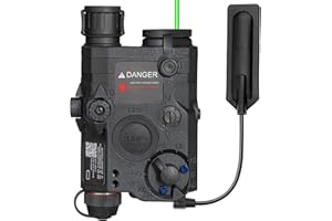 Zhongren Tactical PEQ Box PEQ-15 Battery Case Red+ White LED Flashlight for Airsoft Paintball Hunting AEG GBB CQB