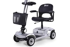 Discover Mobility Glide 4mph Portable Mobility Buggy Vehicle with 12 AH Battery (Silver)