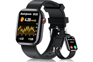 MOVEHII F57 Blood Glucose Monitoring Smart Watch, Smart Watch with Answer/ Make Call Fitness Tracker Sleep Tracker Smartwatch with Blood Pressure Blood Oxygen Monitor Heart Rate Calorie Step Counter for Men Women