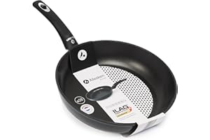 ALLESKEN Ilag Ultimate Nieprzywierająca patelnia indukcyjna do wszystkich typów kuchenek, powlekana żaroodpornym uchwytem, aluminiowa patelnia indukcyjna, odporna na zarysowania i ścieranie