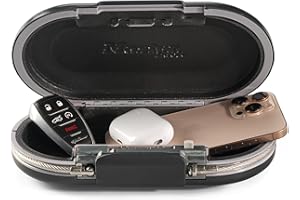 Master Lock Portable Small Lock Box, Set Your Own Combination Lock Portable Safe, Personal Travel Safe, 5900D, Gunmetal Grey, 9-17/32 in. Wide