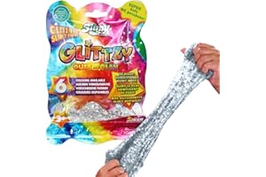 SLIMY Glittzy 90g Argent - Pâte à modeler Originale Slimy Slime pour Enfants - Le Slime Le Plus Brillant de Tous Les Temps - Extra Riche en Paillettes pour des Effets de Couleur fantastiques (3 Ans)