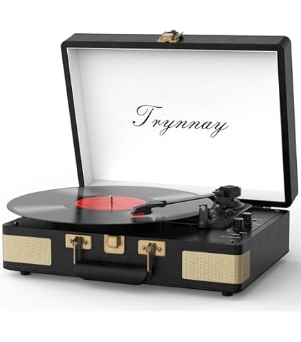 Giradischi Bluetooth VIFLYKOO 3 Velocità - Con Casse, Registra Vinile - Foto 2