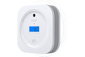 Smoke & Carbon Monoxide Alarm with Digital LCD Display, AEGISLINK Wireless Interlinked Smoke and CO Detector, 10-Year Battery Life, Transmission Range over 250 m, SC-RF200 (RF Interlinked), 1-Pack
