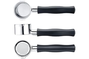 Normcore 51mm Naked Bottomless Portafilter 2 Ears Fits Delonghi ECP3420/EC155/BCO430/EC260 with Anodized Aluminum Handle (Basket Included) - Included Portafilter Filter Basket