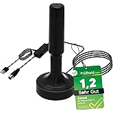 Anadol AXRED Magnes DVBT2 Antenna with Amplifier 30dBi for Indoor Outdoor Use DVBT Antenna for Receiver TV Radio, DVB-T DVB-T