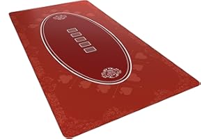 Bullets Playing Cards, Tappetino da Poker di Design, Rosso, 200 x 100 cm, per Il Proprio Tavolo da Poker, XXL Deluxe, Tappeto da Poker, Cuscino da Poker …