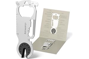 RICHARTZ KEY TOOL active | Multitool Schlüsselanhänger | 20 praktische Funktionen | Hochwertiger, matt gestrahlter Edelstahl | Schlüsselanhänger Werkzeug inkl. Verpackung & Funktionsbeschreibung