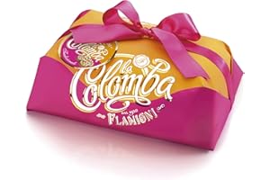 FLAMIGNI Colomba de Pâques Recette Traditionnelle avec Ecorce d'Orange Confite de 1 kg, Gâteau de Pâques Artisanal Doux et Délicat, avec Nombril d'orange Confite, Emballé à la Main, Made in Italy