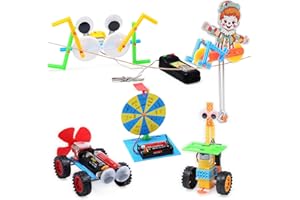 Felly STEM zestaw eksperymentów naukowych, 5 sztuk, eksperymenty dla dzieci w wieku od 8-12 lat, zestaw klocków elektronicznych, zestaw robotów, zabawka do eksperymentowania, zabawka konstrukcyjna