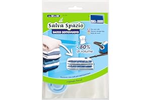 PARODI & PARODI Sacchetti Sottovuoto per Vestiti, Bustine Trasparenti Richiudibili per Organizzare l'Armadio, Ideali per Abiti, Lenzuola, Coperte, Piumoni, Misura 50x80 cm
