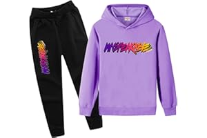 HodarSun Boys Girls Tracksuit Hoodie Sweatshirt and Pants 2pcs Sets Youtube Gamer Pullover Cartoon Print Clothes Age 2-13 Years