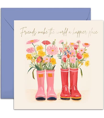 Old English Co. Bestfriend-Geburtstagskarte Mit Blumen – Niedliche Karte Für Beste Freundin